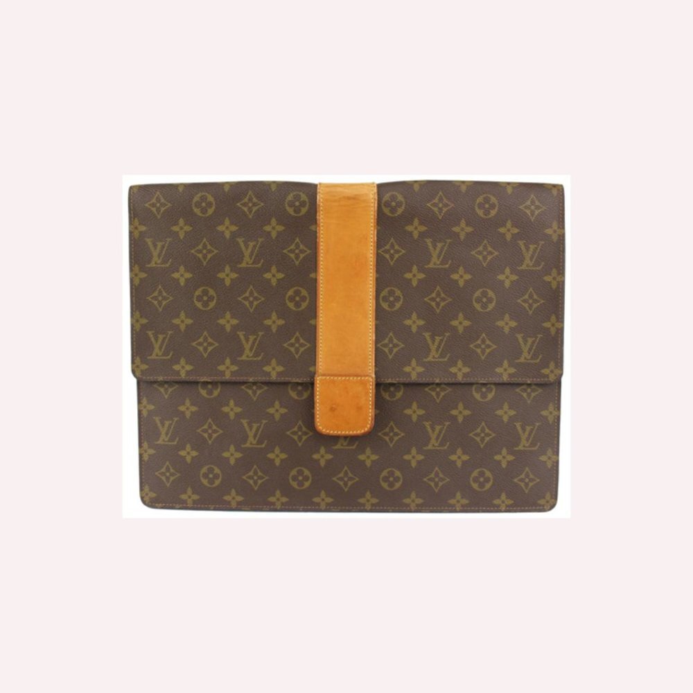 Louis Vuitton Rare Vintage Monogram Lena Portfolio Clutch Porte Documents 1013lv